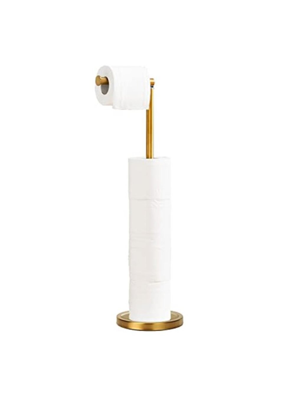 Gold Toilet Paper Holder Freestanding Stainless Steel Bathroom Storage Stand